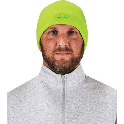 N-Ferno&reg; Skull Cap Beanie Hat with LED Lights, One Size, High-Visibility Lime Green Auto Electric Service Ltd.