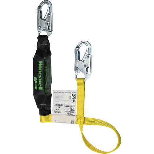 Miller&reg; HP Shock-Absorbing Lanyard, 4', Locking Snap Hook Center, Locking Snap Hook Leg Ends, Polyester Auto Electric Service Ltd.