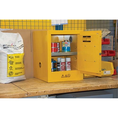 Flammable Storage Cabinet, 4 gal., 1 Door, 17" W x 22" H x 18" D Auto Electric Service Ltd.