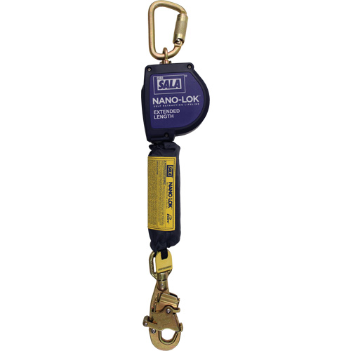 Nano-Lok Extended Length Self Retracting Lifeline, 10', Dyneema&reg;, Swivel Auto Electric Service Ltd.