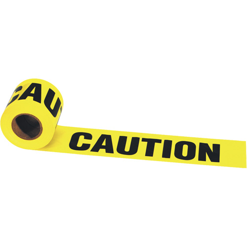 Irwin&reg; Strait-Line&reg; Barrier Tape, English, 3" W x 300' L, 2 mils, Black on Yellow Auto Electric Service Ltd.