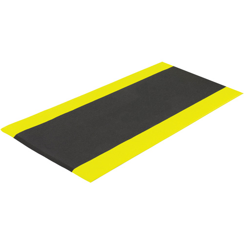 Tapis antifatigue Airsoft, Rugueux, 3' x 5' x 3/8", Noir/Jaune, &eacute;ponge en PVC Auto Electric Service Ltd.