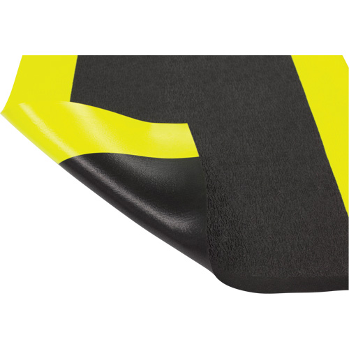 Tapis antifatigue Airsoft, Rugueux, 3' x 5' x 3/8", Noir/Jaune, &eacute;ponge en PVC Auto Electric Service Ltd.