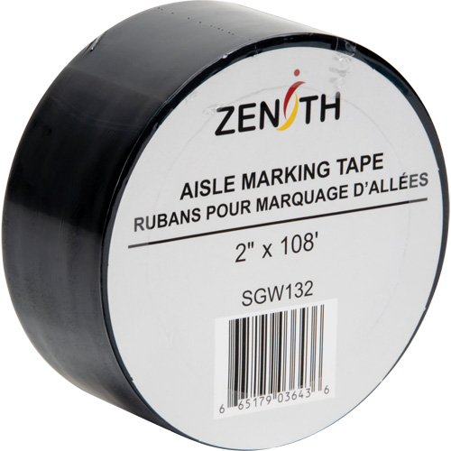 Aisle Marking Tape, 2" x 108', PVC, Black Auto Electric Service Ltd.