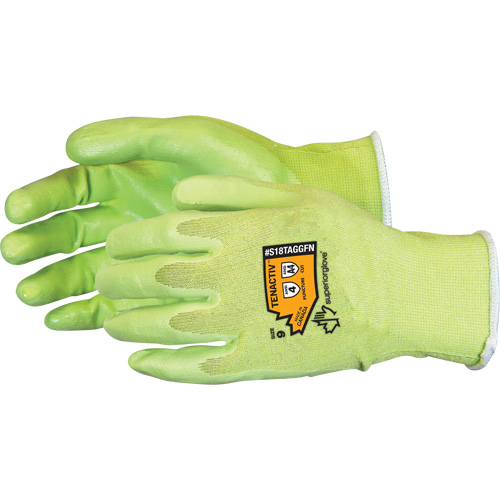 Gants &agrave; haute visibilit&eacute; en fibre de filament composite r&eacute;sistants aux coupures, Taille 5, Calibre 18, Rev&ecirc;tement Mousse de nitrile, Enveloppe en TenActiv, ANSI/ISEA 105 niveau 4 Auto Electric Service Ltd.