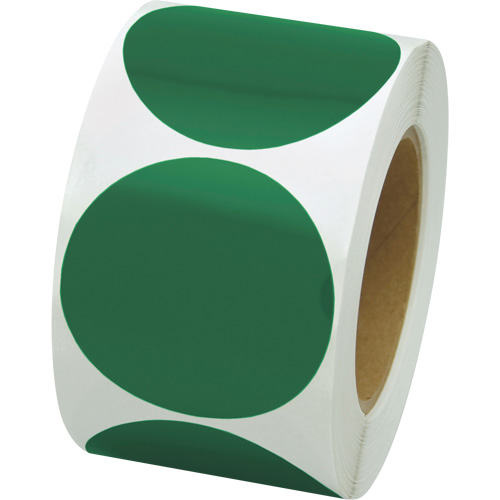 Coloured Marking Dots, Circle, 3" L x 3" W, Green, Vinyl Auto Electric Service Ltd.