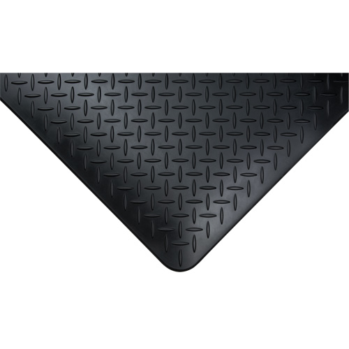 Tapis antifatigue, Losange, 1-2/3' x 3-1/4' x 3/4", Noir, Polyur&eacute;thane Auto Electric Service Ltd.