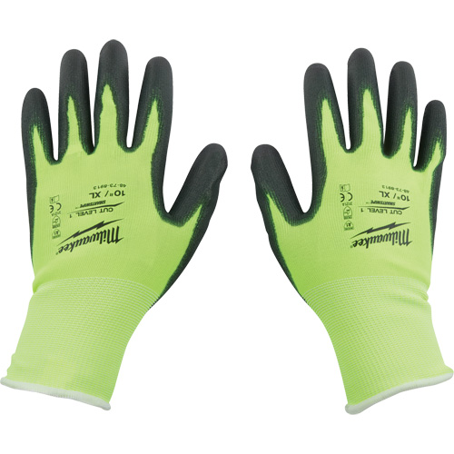 Gants &agrave; haute visibilit&eacute; enduits par trempage, Taille Petit, Calibre 15, Rev&ecirc;tement Polyur&eacute;thane, Enveloppe en Poly&eacute;thyl&egrave;ne, ASTM ANSI niveau A1 Auto Electric Service Ltd.