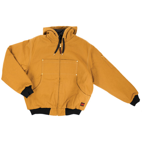 Blouson d'aviateur en toile lourde avec capuchon, Hommes, Moyen (grande taille), Brun Auto Electric Service Ltd.