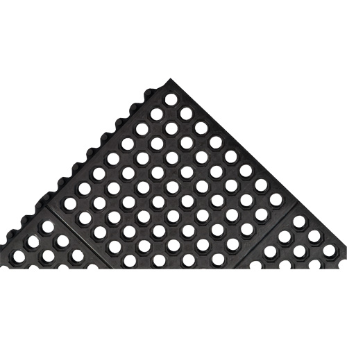 Cushion-Ease&reg; 550 Interlocking Anti-Fatigue Mat, Slotted, 3' x 3' x 3/4", Black, Rubber Auto Electric Service Ltd.