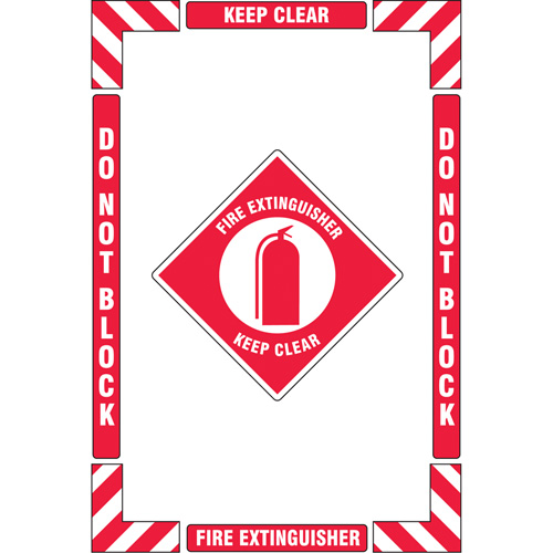 Trousse de marquage du sol ?Fire Extinguisher? (extincteur), Adh&eacute;sif, Anglais avec pictogramme Auto Electric Service Ltd.