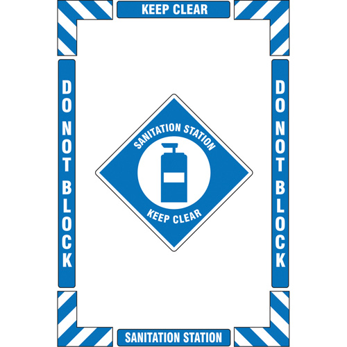 "Sanitation Station" Floor Marking Kit, Adhesive, English with Pictogram Auto Electric Service Ltd.