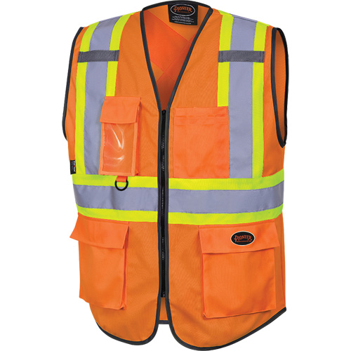 6958 Gilet de s&eacute;curit&eacute; &agrave; fermeture &eacute;clair avant, Orange haute visibilit&eacute;, Petit, Polyester Auto Electric Service Ltd.