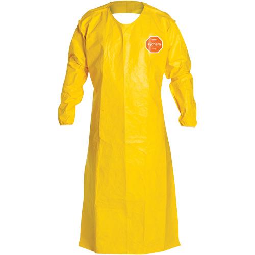 Tychem&reg; 2000 Extra-Long Long-Sleeved Apron, Polyethylene, 52" L x 28.5" W, Yellow Auto Electric Service Ltd.