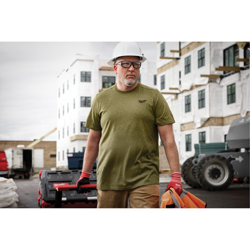 T-shirt de travail hybride, Hommes, Petit, Vert Auto Electric Service Ltd.