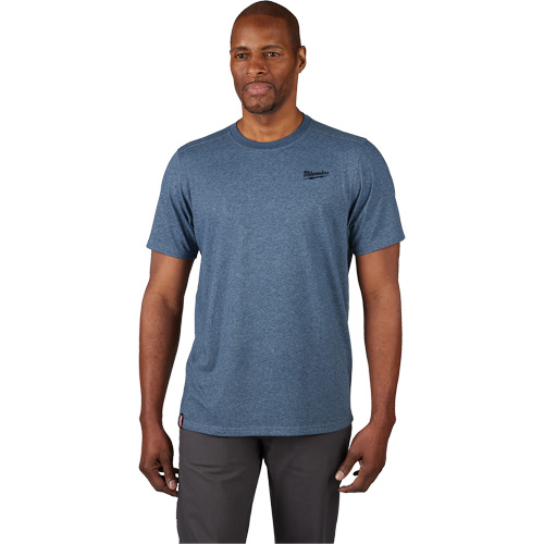 Hybrid Work Tee Shirt, Men's, Small, Blue Auto Electric Service Ltd.