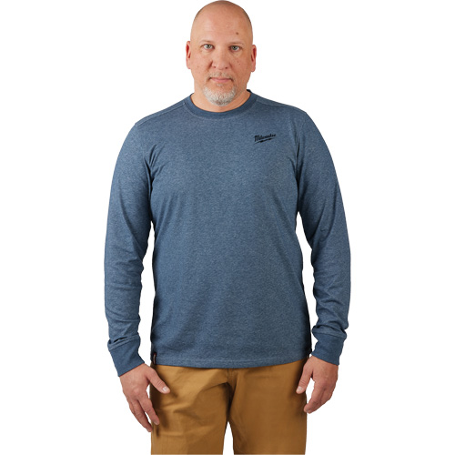Hybrid Work Tee Shirt, Men's, Small, Blue Auto Electric Service Ltd.