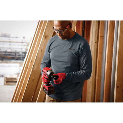 Hybrid Work Tee Shirt, Men's, Small, Blue Auto Electric Service Ltd.