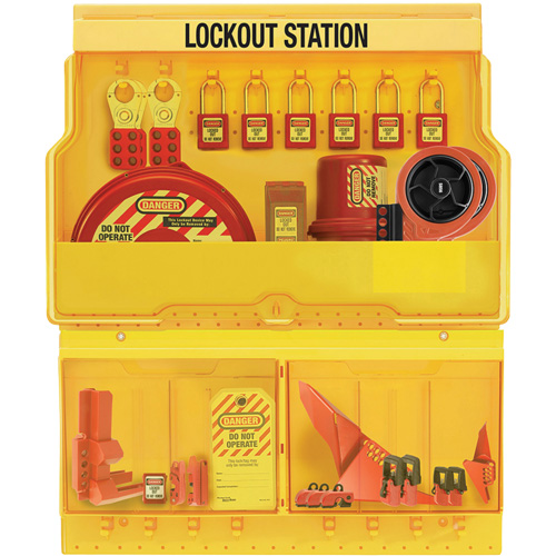 Station de cadenassage pour vannes et appareils &eacute;lectriques de luxe et de qualit&eacute; sup&eacute;rieure, Cadenas Thermoplastique, Capacit&eacute; de 32, Cadenas Compris Auto Electric Service Ltd.