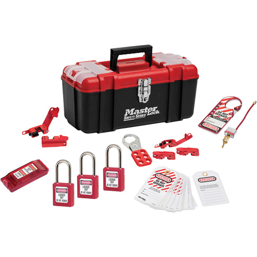 Trousse de cadenassage standard avec cadenas en thermoplastique Zenex, Ensemble &eacute;lectrique, 14 composants compris Auto Electric Service Ltd.