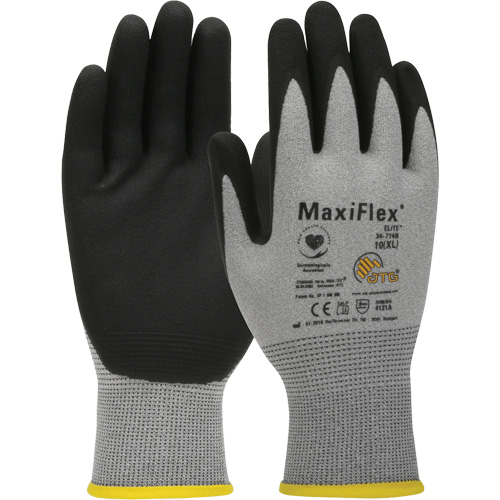 Gants compatibles avec les &eacute;crans tactiles ultral&eacute;gers ATG MaxiFlex Elite, Grand, R&ecirc;vetement Nitrile, Calibre 18, Enveloppe en Nylon Auto Electric Service Ltd.