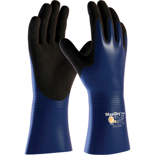 Gants r&eacute;sistant aux produits chimiques et aux coupures ATG MaxiDry Plus, Grand, R&ecirc;vetement Nitrile, Enveloppe en Nylon/&eacute;lasthanne Auto Electric Service Ltd.