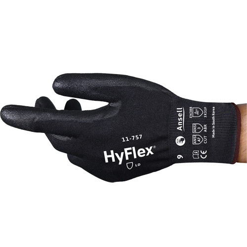 Gants r&eacute;sistant aux coupures Hyflex 11-757, Taille 8, Calibre 18, Rev&ecirc;tement Polyur&eacute;thane, Enveloppe en Intercept, ASTM ANSI niveau A7/EN 388 niveau F Auto Electric Service Ltd.