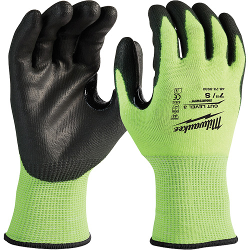Gants haute visibilit&eacute; r&eacute;sistant aux coupures, Taille Petit, Calibre 15, Rev&ecirc;tement Nitrile/Polyur&eacute;thane, Enveloppe en Poly&eacute;thyl&egrave;ne, ANSI/ISEA 105 niveau 3 Auto Electric Service Ltd.