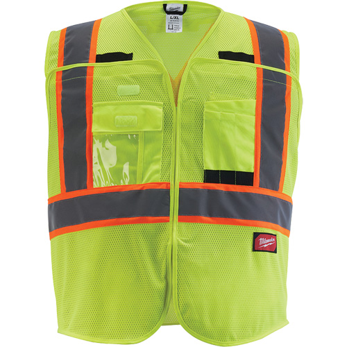 Veste de s&eacute;curit&eacute; pour signaleur, Jaune lime haute visibilit&eacute;, Moyen/Petit Auto Electric Service Ltd.