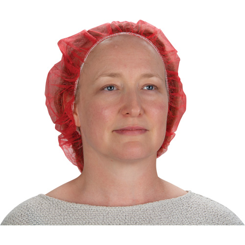 Bouffant Caps, Polypropylene, 21", Red Auto Electric Service Ltd.