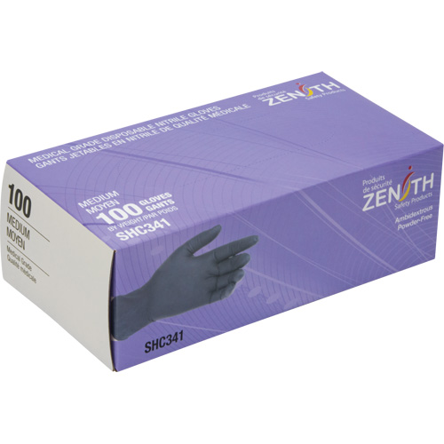 Medical Grade Disposable Gloves, Medium, Nitrile, 6-mil, Powder-Free, Black, Class 2 Auto Electric Service Ltd.