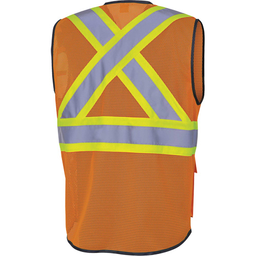 6960 Front Mesh Safety Vest, High Visibility Orange, Medium, Polyester Auto Electric Service Ltd.