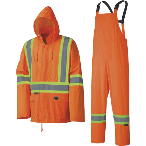 5598 Lightweight Waterproof Rain Suit, Polyester/PVC, Small, High Visibility Orange Auto Electric Service Ltd.