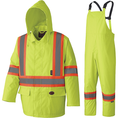 5609 Combinaison de pluie imperm&eacute;able 210D, Polyester/PVC, T-petit, Jaune lime haute visibilit&eacute; Auto Electric Service Ltd.