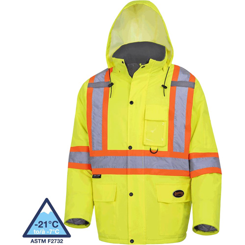 5031 Waterproof Quilted Safety Parka, High Visibility Lime-Yellow, Small Auto Electric Service Ltd.