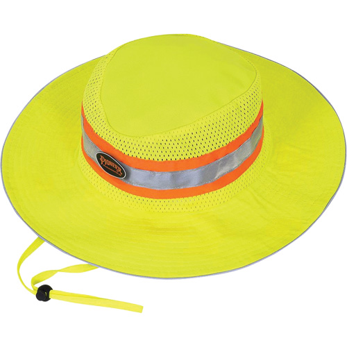 279 Chapeau de garde forestier avec sangle, Jaune lime haute visibilit&eacute;, Polyester Auto Electric Service Ltd.