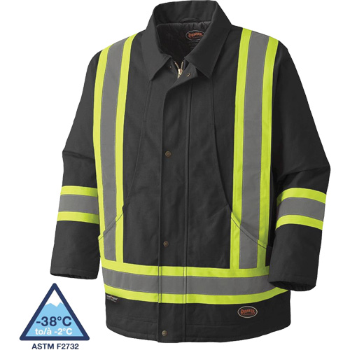 5535BKA Manteau en toile de coton matelass&eacute;e, Noir, T-petit Auto Electric Service Ltd.