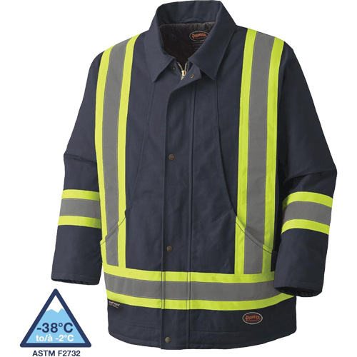 5535A Manteau en toile de coton matelass&eacute;e, Bleu marin, Petit Auto Electric Service Ltd.