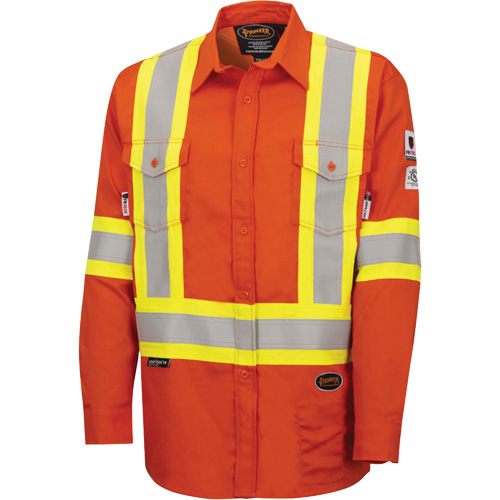 7743 Chemise de s&eacute;curit&eacute; ignifug&eacute;e FR-Tech, Petit, Orange haute visibilit&eacute; Auto Electric Service Ltd.