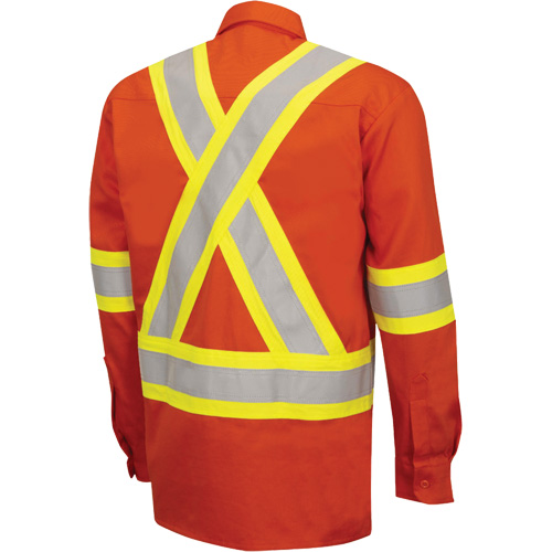 7743 Chemise de s&eacute;curit&eacute; ignifug&eacute;e FR-Tech, Petit, Orange haute visibilit&eacute; Auto Electric Service Ltd.