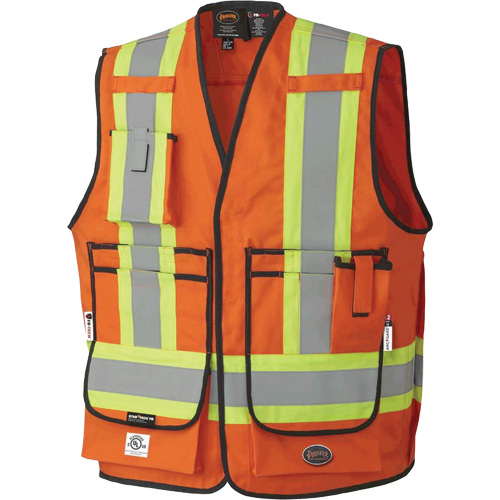 7732 Veste d'arpenteur ignifuge et r&eacute;sistant aux arcs &eacute;lectriques FR-Tech, Petit, Orange haute visibilit&eacute;, 9,7 cal/cm² Auto Electric Service Ltd.