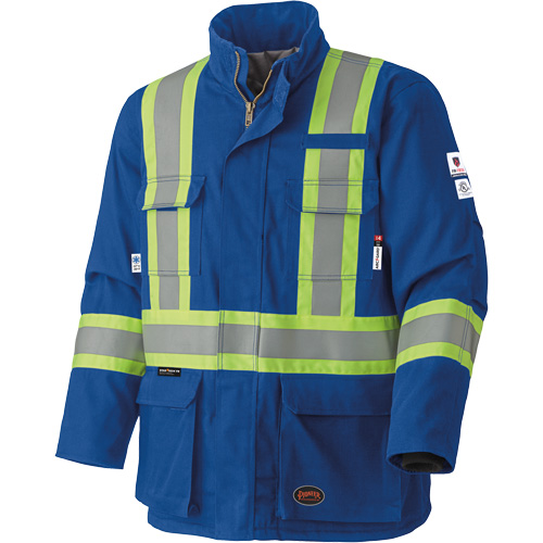 5523 Manteau de s&eacute;curit&eacute; ignifuge, Petit, Bleu royal, 58 cal/cm² Auto Electric Service Ltd.