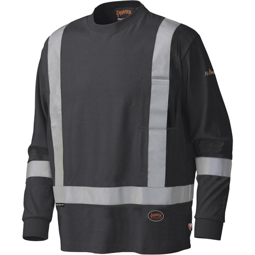 340SFA Chemise de s&eacute;curit&eacute; &agrave; manches longues ignifuge, Petit, Noir Auto Electric Service Ltd.