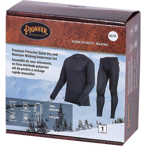 D2200A Premium Quick-Dry & Moisture-Wicking Underwear Set, Men's, X-Small, Black Auto Electric Service Ltd.