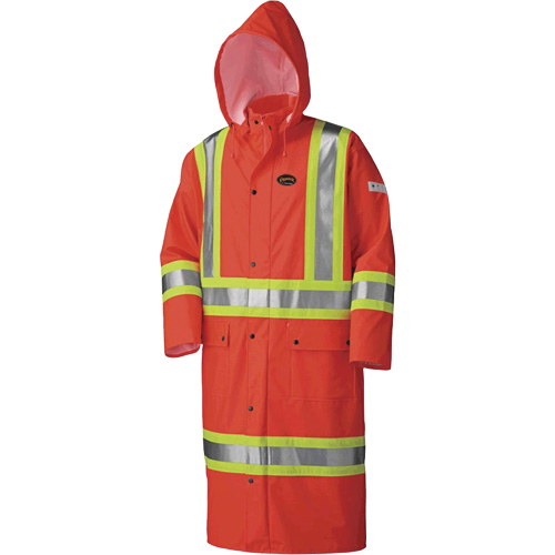 5896 Flame Resistant Waterproof Long Coat, Small, High Visibility Orange Auto Electric Service Ltd.