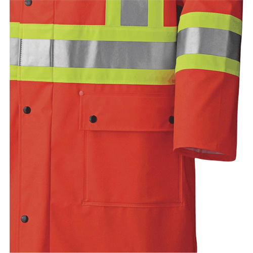 5896 Flame Resistant Waterproof Long Coat, Small, High Visibility Orange Auto Electric Service Ltd.