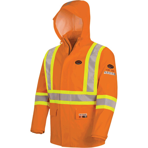 5880 Manteau de pluie ignifuge et protection contre les &eacute;clats d'arc &eacute;lectrique, T-petit, Orange haute visibilit&eacute;, 10 cal/cm² Auto Electric Service Ltd.