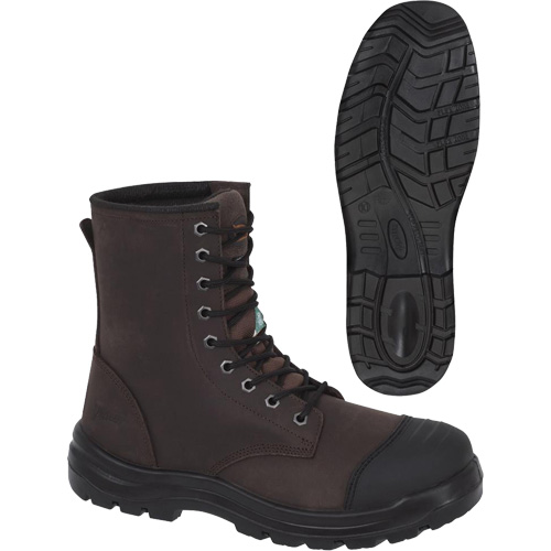 1028 Bottes de travail 8" marron, Cuir, Embout Acier, Taille 10 Auto Electric Service Ltd.