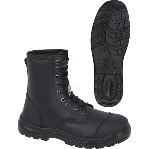 1027 Bottes de travail 8" noires, Cuir, Embout Acier, Taille 10 Auto Electric Service Ltd.