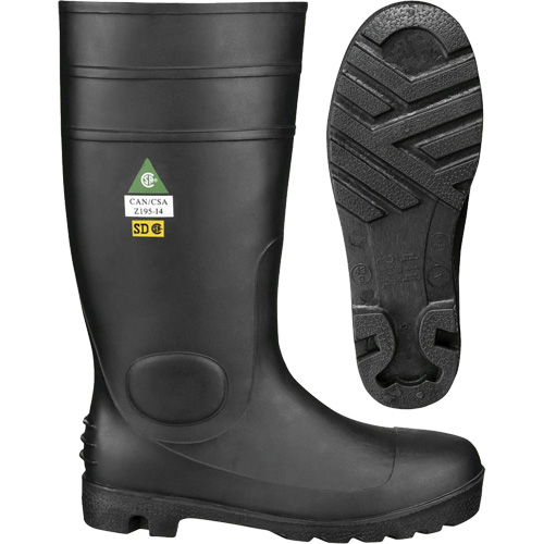 1022 Safety Boots, PVC, Steel Toe, Size 10, Puncture Resistant Sole Auto Electric Service Ltd.